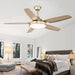 52 in. Gold Ceiling Fan with Remote, Modern Chandelier Ceiling Fan, Indoor Farmhouse Rustic Ceiling Fans with Lights for Living Room Bedroom-6-ErisView