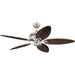 52 in. Indoor Ceiling Fan with Light, Brushed Nickel Ceiling Fan-4-ErisView