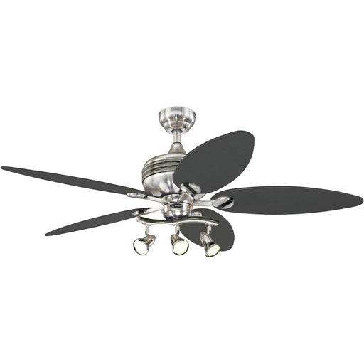 52 in. Indoor Ceiling Fan with Light, Brushed Nickel Ceiling Fan-1-ErisView