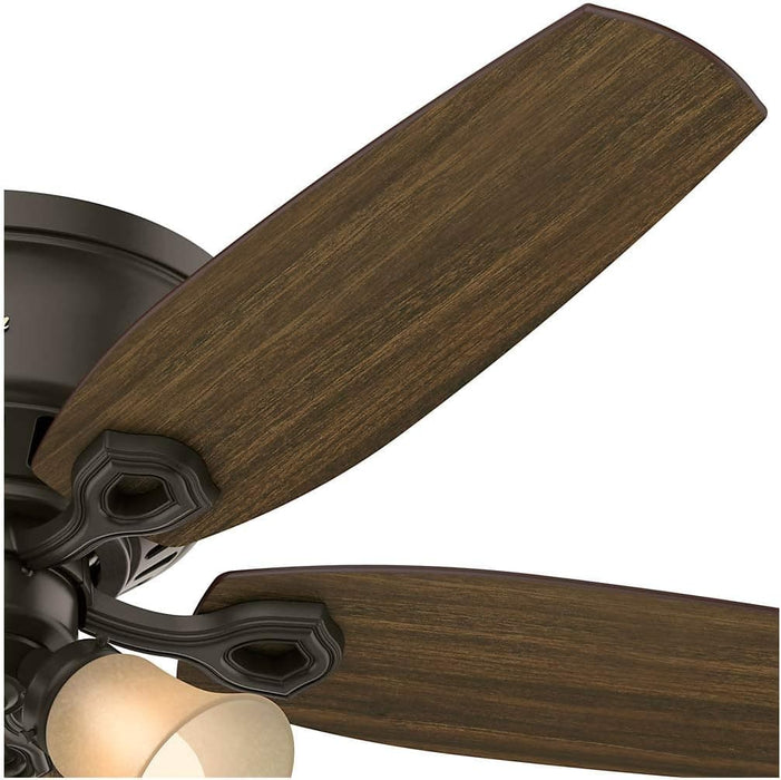 52 in. Indoor Low Ceiling Fan and Light, Bronze Ceiling Fan, Hugger Ceiling Fan with Light-7-ErisView