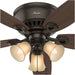 52 in. Indoor Low Ceiling Fan and Light, Bronze Ceiling Fan, Hugger Ceiling Fan with Light-9-ErisView