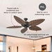 52 in. Indoor Outdoor Ceiling Fans, Bronze Ceiling Fan, Warehouse Ceiling Fans-3-ErisView