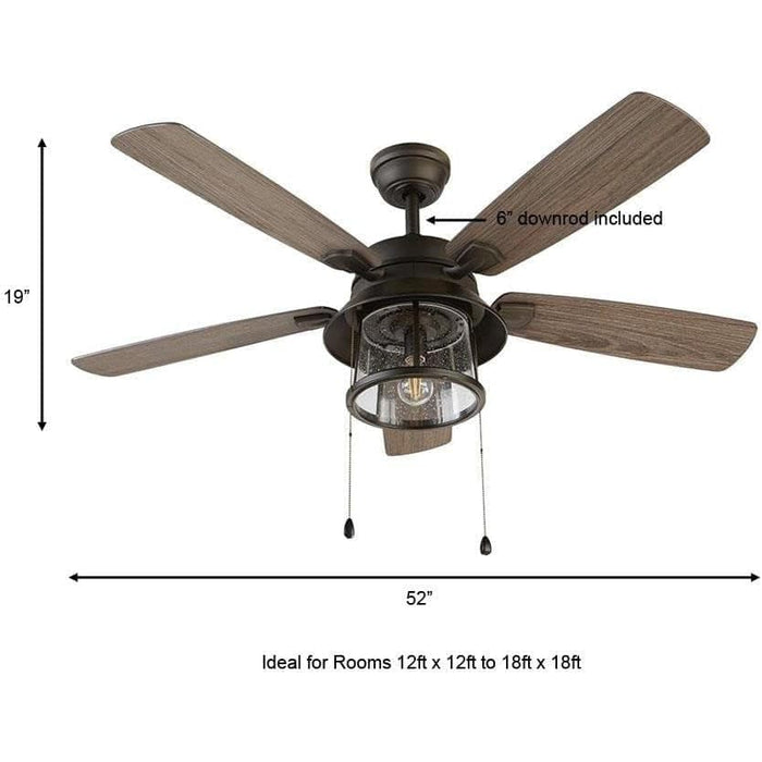 52 in. LED Indoor Outdoor Ceiling Fans, Bronze Ceiling Fan with Light Kit-4-ErisView