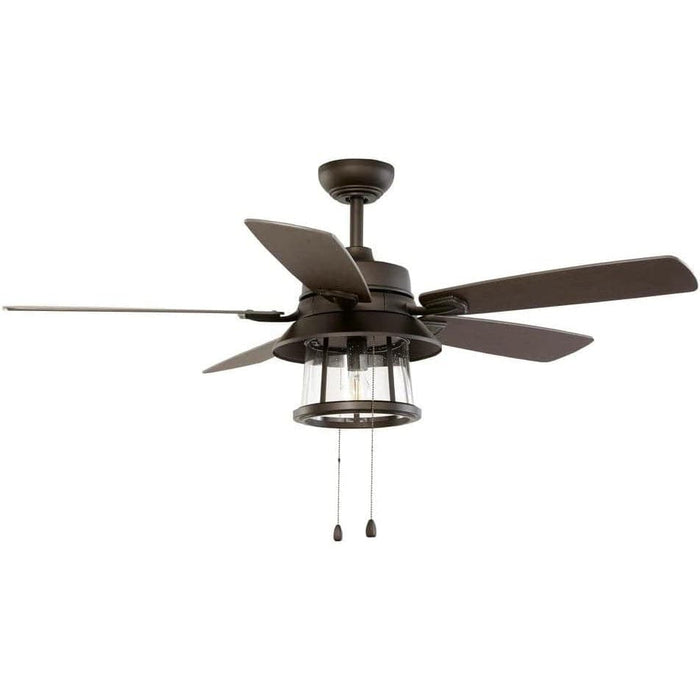 52 in. LED Indoor Outdoor Ceiling Fans, Bronze Ceiling Fan with Light Kit-8-ErisView