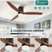 52 in. Low Profile Ceiling Fan with Light and Remote, Flush Mount Reversible Quiet Ceiling Fans, Smart Fans, Compatible with Alexa-6-ErisView