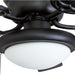 52 in. Matte Black Ceiling Fan with Bowl Light Kit, Home Ceiling Fan-11-ErisView