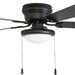 52 in. Matte Black Ceiling Fan with Bowl Light Kit, Home Ceiling Fan-12-ErisView