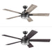 52 in. Matte Black Contemporary Ceiling Fan with Light and Remote Control, Indoor Reversible LED Ceiling Fan with Light-10-ErisView