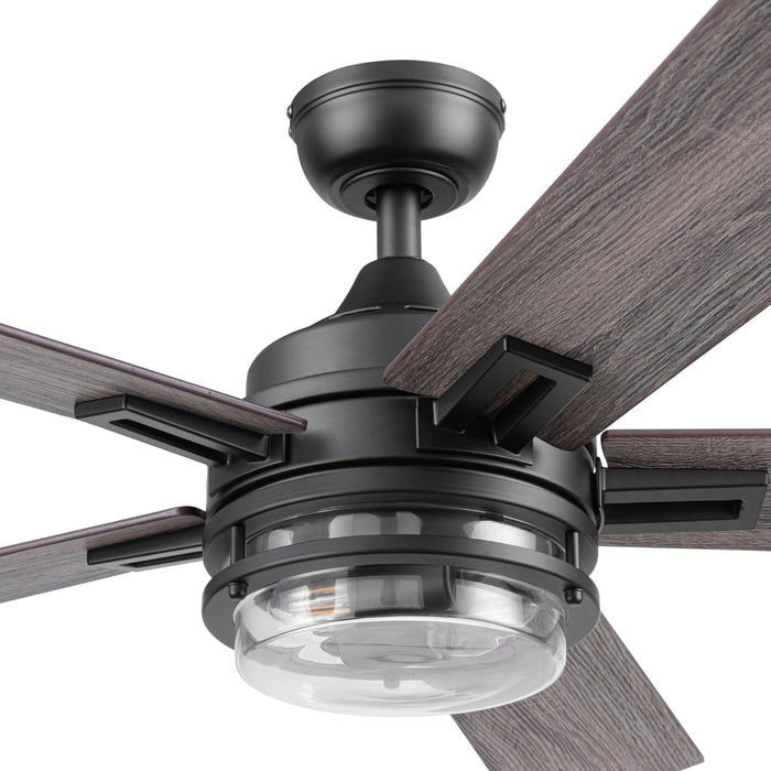 52 in. Matte Black Contemporary Ceiling Fan with Light and Remote Control, Indoor Reversible LED Ceiling Fan with Light-11-ErisView