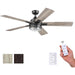 52 in. Matte Black Contemporary Ceiling Fan with Light and Remote Control, Indoor Reversible LED Ceiling Fan with Light-2-ErisView