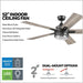 52 in. Matte Black Contemporary Ceiling Fan with Light and Remote Control, Indoor Reversible LED Ceiling Fan with Light-4-ErisView