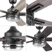 52 in. Matte Black Contemporary Ceiling Fan with Light and Remote Control, Indoor Reversible LED Ceiling Fan with Light-6-ErisView