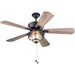 52 in. Matte Bronze Ceiling Fan, LED Indoor Outdoor Ceiling Fans with Light Kit, 5 Blade Ceiling Fan-2-ErisView