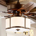 52 in. Metal Blade LED Ceiling Fan with Remote, Classic Traditional Glam Satin Bronze Ceiling Fan for Living Room Fan Family Room Dining Room Bedroom-2-ErisView