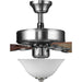 52 in. Modern 5 Blade Ceiling Fan with White Head Light Kit, Pull Chain-14-ErisView