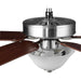 52 in. Modern 5 Blade Ceiling Fan with White Head Light Kit, Pull Chain-22-ErisView