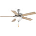 52 in. Modern 5 Blade Ceiling Fan with White Head Light Kit, Pull Chain-2-ErisView