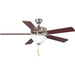 52 in. Modern 5 Blade Ceiling Fan with White Head Light Kit, Pull Chain-1-ErisView