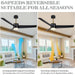 52 in. Modern Black Ceiling Fan with Light and Remote, 3 Blade Reversible Ceiling Fan for Bedroom Living Room Patio Porch -4-ErisView