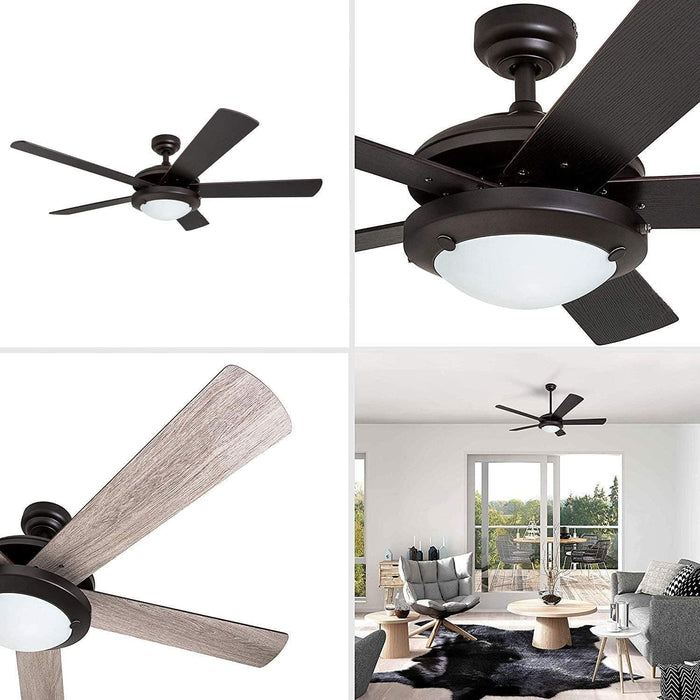 52 in. Modern Indoor Ceiling Fan with Dimmable Light Kit and Remote Control, Reversible Ceiling Fan for Living Room Bedroom Basement Kitchen-6-ErisView