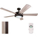 52 in. Modern Indoor Ceiling Fan with Dimmable Light Kit and Remote Control, Reversible Ceiling Fan for Living Room Bedroom Basement Kitchen-1-ErisView