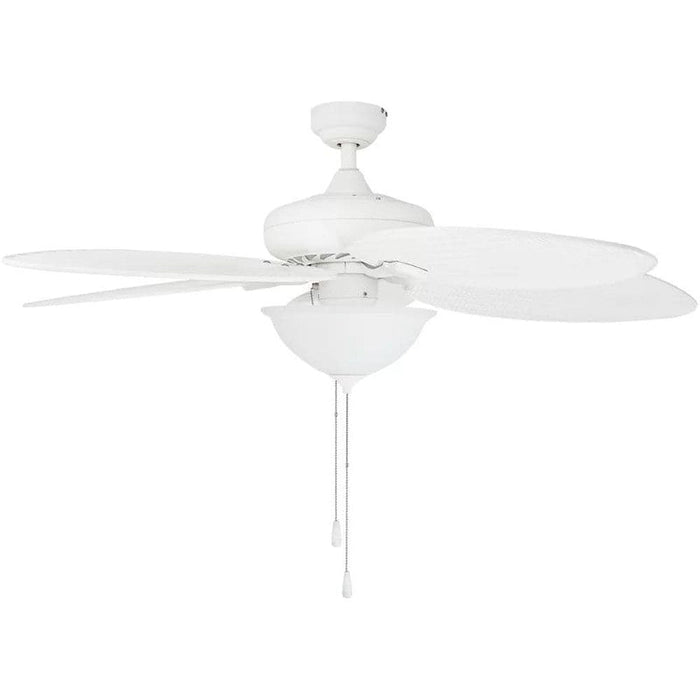 52 in. Outdoor Ceiling Fan with Light for Patio Porch, White Tropical Ceiling Fan with Pull Chain Control-ErisView