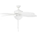 52 in. Outdoor Ceiling Fan with Light for Patio Porch, White Tropical Ceiling Fan with Pull Chain Control-ErisView