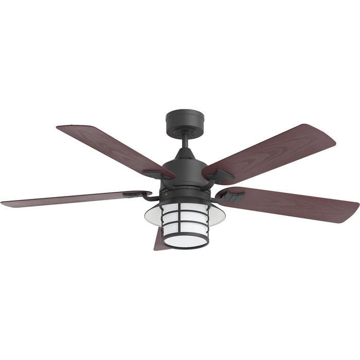 52 in. Recessed Ceiling Fan, LED Indoor Outdoor Ceiling Fan with Light and Remote, Reversible Ceiling Fan Summer Winter, Rosewood Bronze Ceiling Fan-1-ErisView