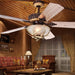 52 in. Red Bronze Antler Rustic Remote Control Ceiling Fan and Light, Modern Chandelier Fan Light, Indoor Cabin Ceiling Fans for Bedroom Living Room-2-ErisView