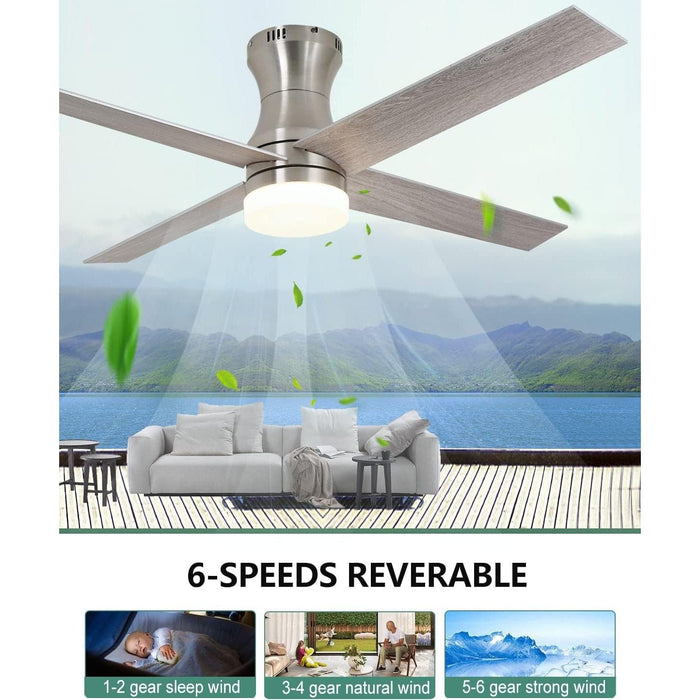 52 in. Remote Control Ceiling Fans, Outdoor Ceiling Fans with Light, Bedroom Ceiling Fans -3-ErisView