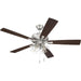 52 in. Reversible Brushed Nickel Ceiling Fan, Walnut Wood Ceiling Fan-12-ErisView