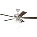 52 in. Reversible Brushed Nickel Ceiling Fan, Walnut Wood Ceiling Fan-3-ErisView