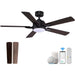 52 in. Smart Reversible Quiet Ceiling Fans with Light, Modern Ceiling Fan with Voice Wi-Fi Alexa APP Remote Control, Farmhouse Black Outdoor Ceiling Fan-1-ErisView