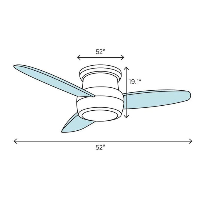 52 in. Tropical Ceiling Fan, 5-Leaf Blade Royal Palm LED Ceiling Fan, Farmhouse Pull Chain Ceiling Fan-ErisView