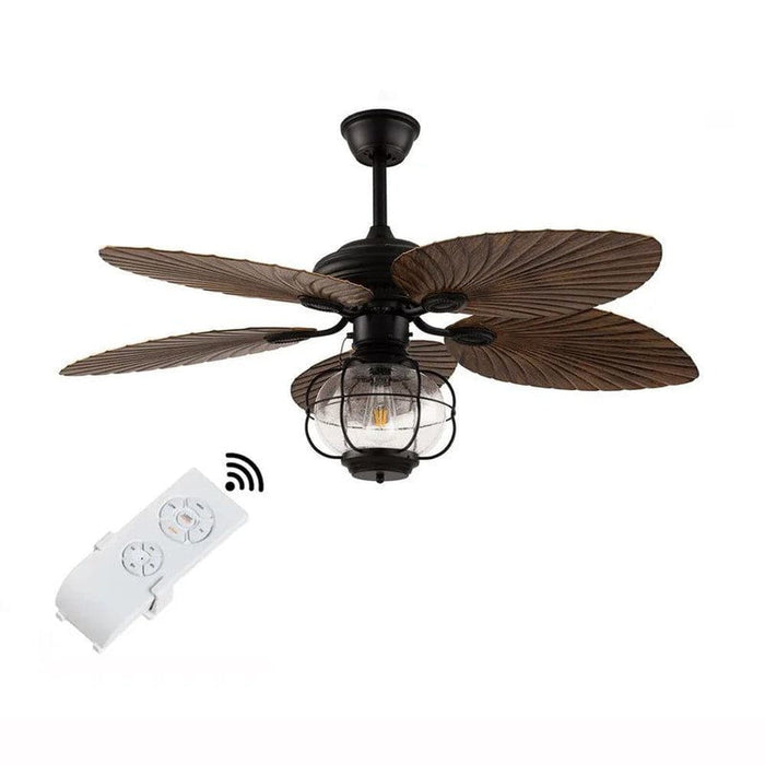 52 in. Tropical Ceiling Fan with Light Kits Remote Control, Farmhouse Reversible Ceiling Fan Light for Living Room Bedroom-ErisView