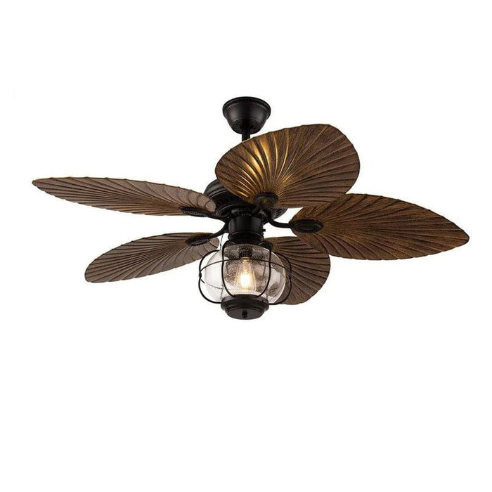 52 in. Tropical Ceiling Fan with Light Kits Remote Control, Farmhouse Reversible Ceiling Fan Light for Living Room Bedroom-ErisView