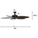 52 in. Tropical Indoor Outdoor Ceiling Fan without Light, Outdoor Ceiling Fan with Pull Chain Control for Porch Patio Balcony Courtyard-ErisView