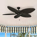 52 in. Tropical Indoor Outdoor Ceiling Fan without Light, Outdoor Ceiling Fan with Pull Chain Control for Porch Patio Balcony Courtyard-ErisView