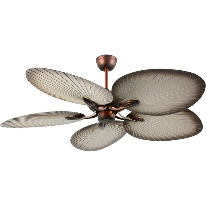 52 in. Tropical Ceiling Fans without Lights, Palm Leaf Ceiling Fan with Remote, 5 Blade Reversible Fan in Winter Summer for Indoor Outdoor Use-1-ErisView