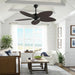 52 in. Tropical Ceiling Fan without Light, Coastal Ceiling Fan with App/Remote Control for Bedroom Living Room-ErisView