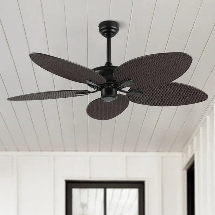 52 in. Tropical Ceiling Fan without Light, Coastal Ceiling Fan with App/Remote Control for Bedroom Living Room-ErisView