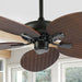 52 in. Tropical Ceiling Fan without Light, Coastal Ceiling Fan with App/Remote Control for Bedroom Living Room-ErisView