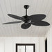 52 in. Tropical Ceiling Fan without Light, Coastal Ceiling Fan with App/Remote Control for Bedroom Living Room-ErisView