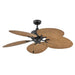 52 in. Tropical Indoor Outdoor Ceiling Fan with No Light, 5-Blade Coastal Ceiling Fan for Living Room Patio Porch-ErisView