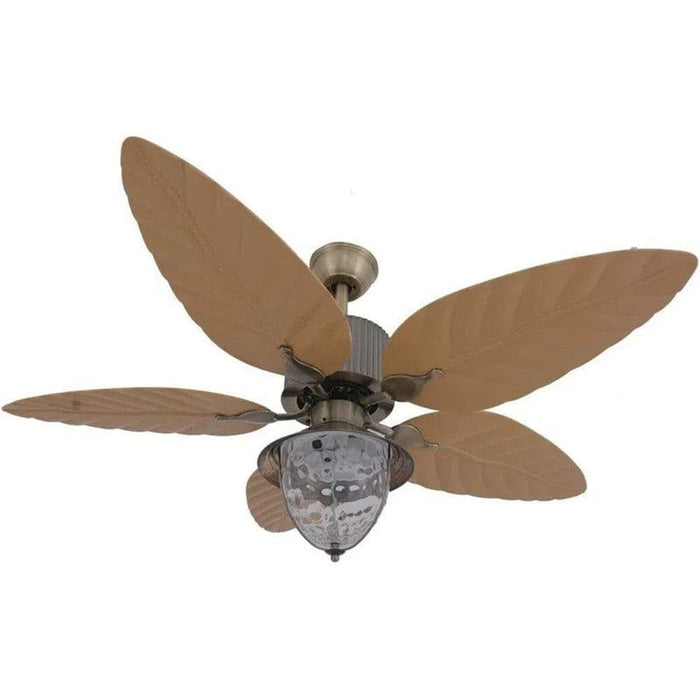 52 in. Tropical Modern Ceiling Fan with Glass Shade and Remote Control, Farmhouse Ceiling Fan with LED Light Kits for Living Room Dining Room Bedroom-ErisView