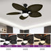 52 in. Tropical Outdoor Dimmable Ceiling Fan Light for Patio, Reversible Palm Ceiling Fan with LED Light Remote Control-ErisView