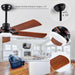 52 in. Walnut Ceiling Fan with Remote Control for Bedroom Living Room, Outdoor Farmhouse Modern Reversible Ceiling Fan for Patio-6-ErisView