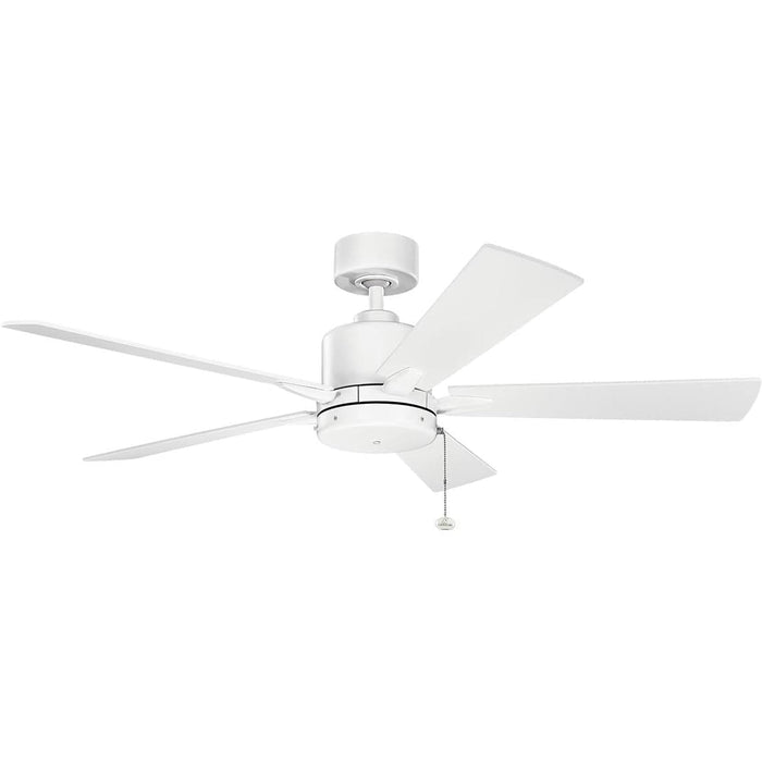 52 in. White Blades Ceiling Fan, Cooling Ceiling Fan-1-ErisView