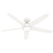 52 in. White Ceiling Fan with LED Light Kit and Remote, Metal Ceiling Fans-1-ErisView