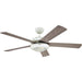 52 in. White Indoor Ceiling Fan with Light,  Modern Ceiling Fan with Light-2-ErisView